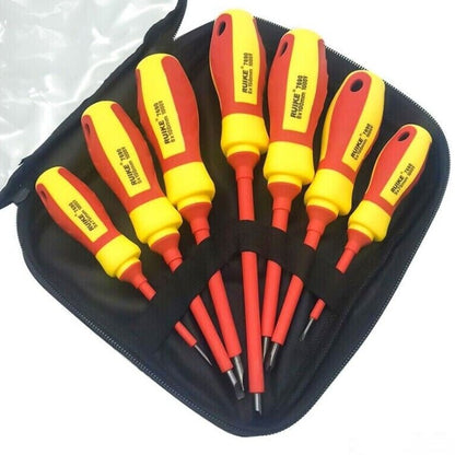 Отвертки с вграден фазомер 7бр в к-т - 7690/196