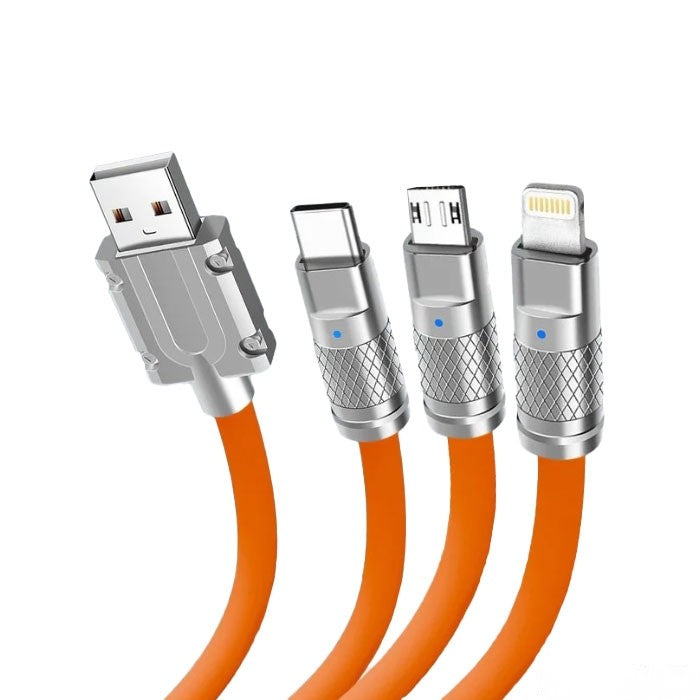 Кабел за зареждане 3 в 1 - PG69 (оранжев)