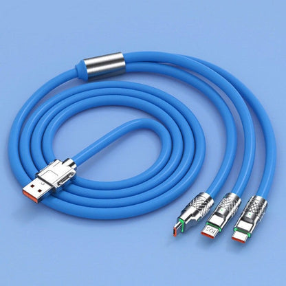 Кабел за зареждане 3 в 1 - PG69 (син)