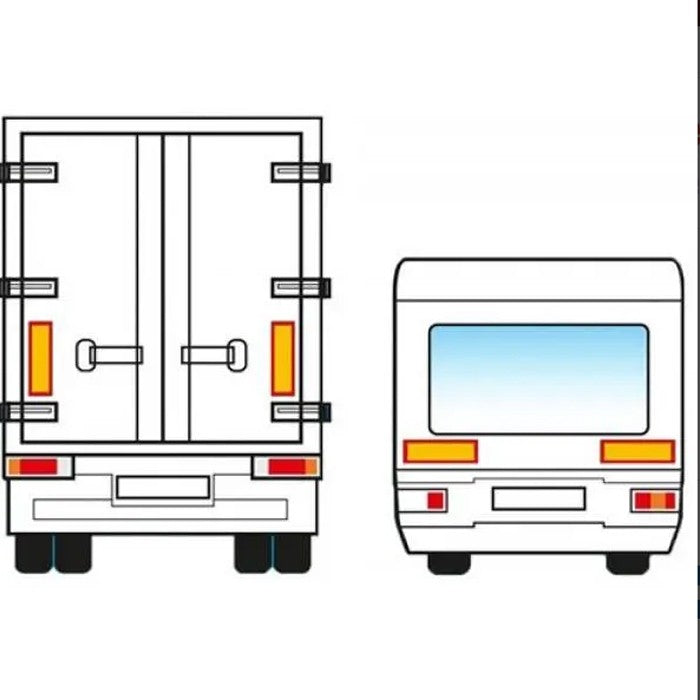 Стикер светлоотразителен РА079 - 56х25см - 2бр/к-т