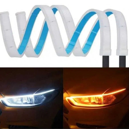 Светлини диодни за фар с бягащ мигач 2017 - 2х60см - 2цвята