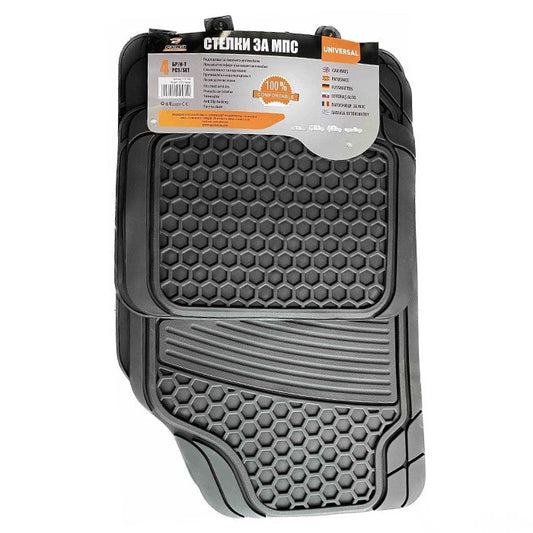 Гумени стелки универсални черни 3123 4бр/к-т