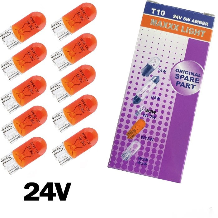 Крушки Maxxx Light Т10 5W - 24V 10 БР/КУТИЯ