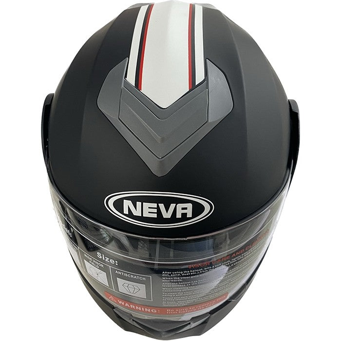 Каска за мотор - 2402-5 черно / бяло МАТ