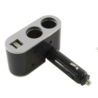 Разклонител за запалка с 2 гнезда и 2  USB - PG151