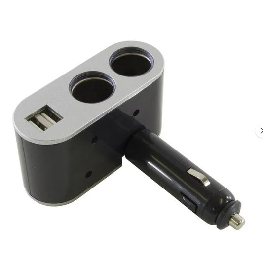 Разклонител за запалка с 2 гнезда и 2  USB - PG151