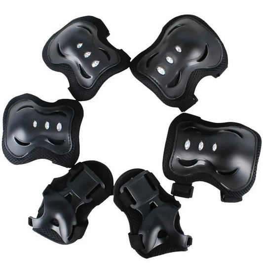 Детски наколенки РА423 - 6бр / к-т - ЧЕРНИ