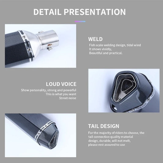 Гърне за мотоциклет PA545 - 35см - КАРБОН