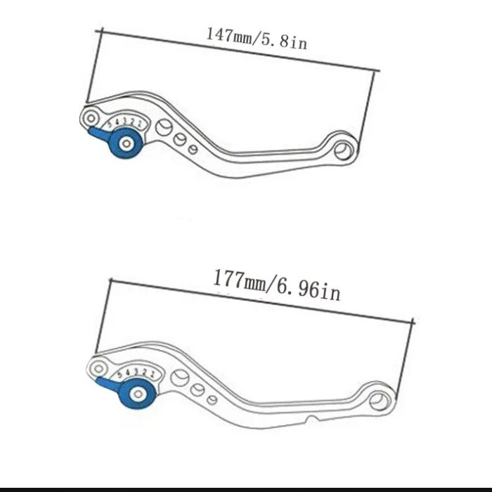 Ръчки за спирачка - РА569 -  ХРОМ - 2бр./к-т