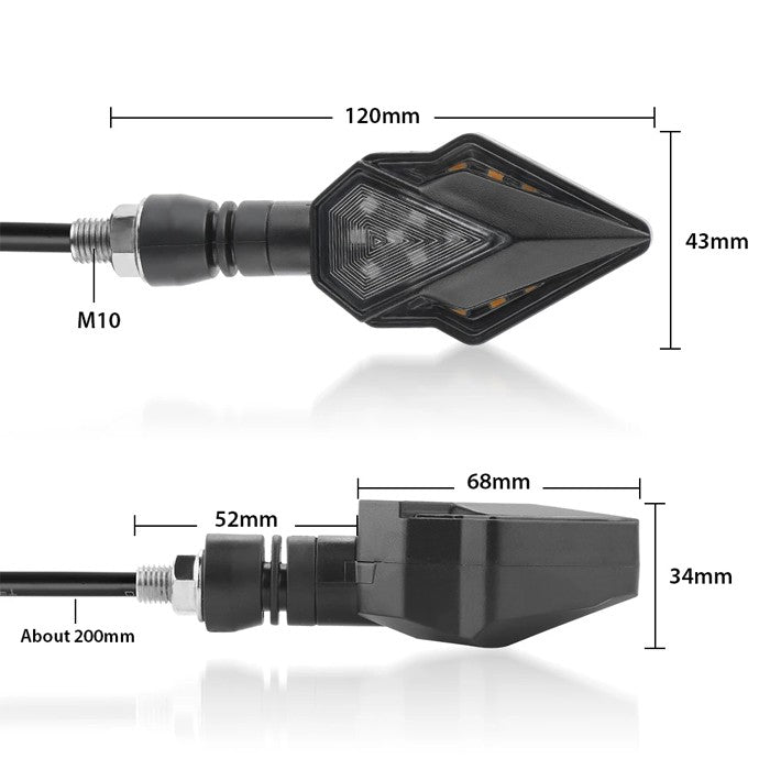 Мигач за мотоциклет PA561 2 БР/К-Т