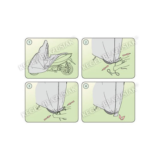 Покривало за Скутер Kegel серия Basic размер М сиво