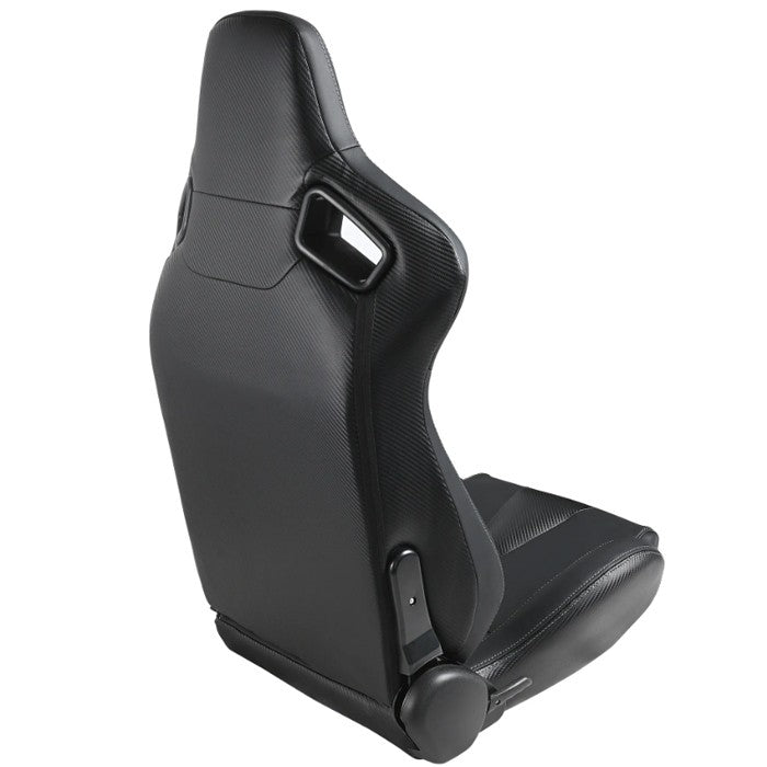 Спортни седалки за МПС - 1053 - черни с бял конец