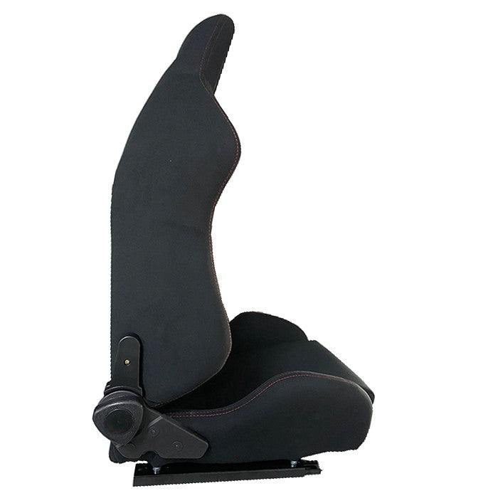 Спортни седалки за МПС - 9002 Черна с червен конец