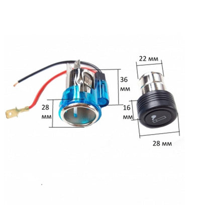 Универсална запалка за автомобили - 12V -09649 - синя