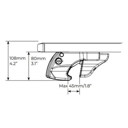 Напречни греди MENABO Fender Black XL 1467 Черни