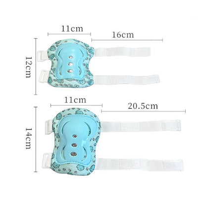 Детски наколенки РА1011 - 6бр / к-т - СИНИ