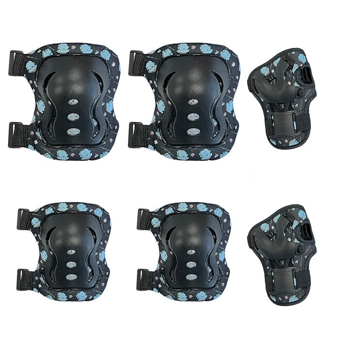 Детски наколенки РА1011 - 6бр / к-т - Черни