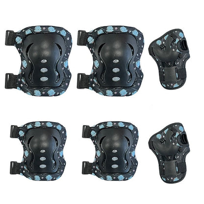 Детски наколенки РА1011 - 6бр / к-т - Черни