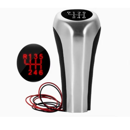 Топка за скоростен лост PA756 - 6 Скорости - Светеща - Сива