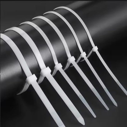 Опашки за притягане бели 3.6 х 300мм - 100бр в пакет