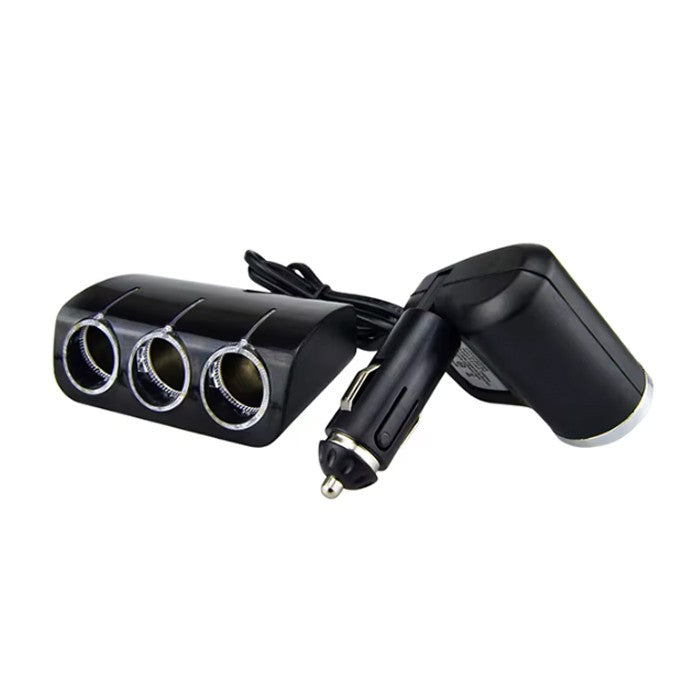 Разклонител за запалка с 4 гнезда и 1 USB - 1528