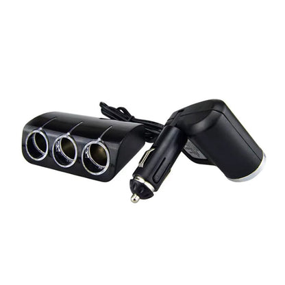 Разклонител за запалка с 4 гнезда и 1 USB - 1528