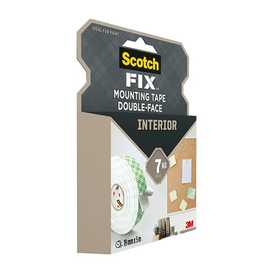 Двойнолепящо тиксо 3M Scotch FIX  19мм х 5м до 7кг Интериор