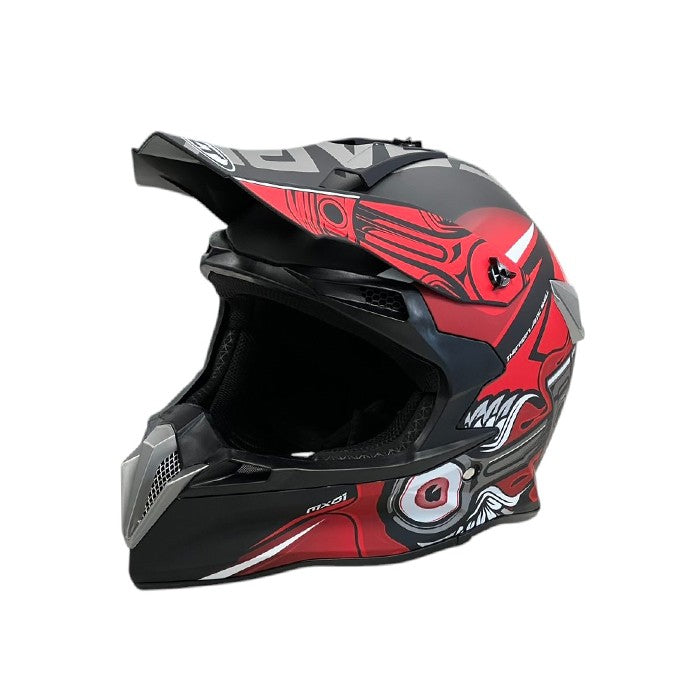 Мотокрос каска 188 - размер L - Matt Black/Red