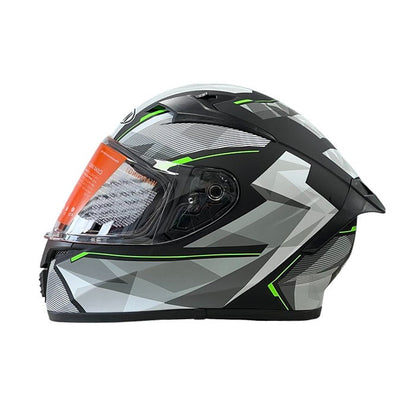 Каска за мотор 108 - размер L - Matt Black/Green