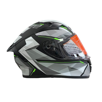 Каска за мотор 108 - размер M - Matt Black/Green