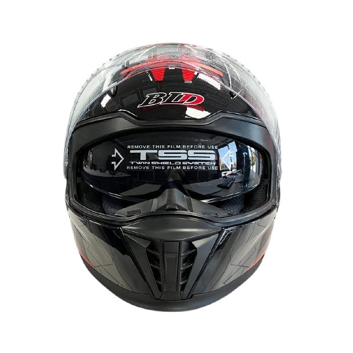 Каска M69 - Размер L - Черно/Червено