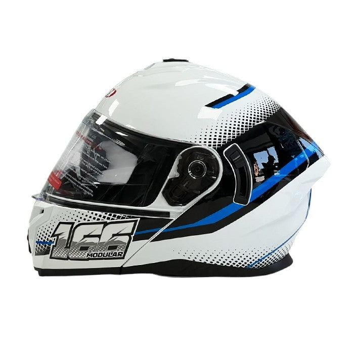 Каска 166 - Размер L - Бяло/Синьо