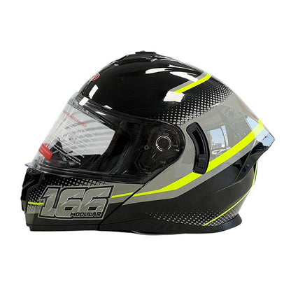 Каска 166 - Размер M - Черно/Неон