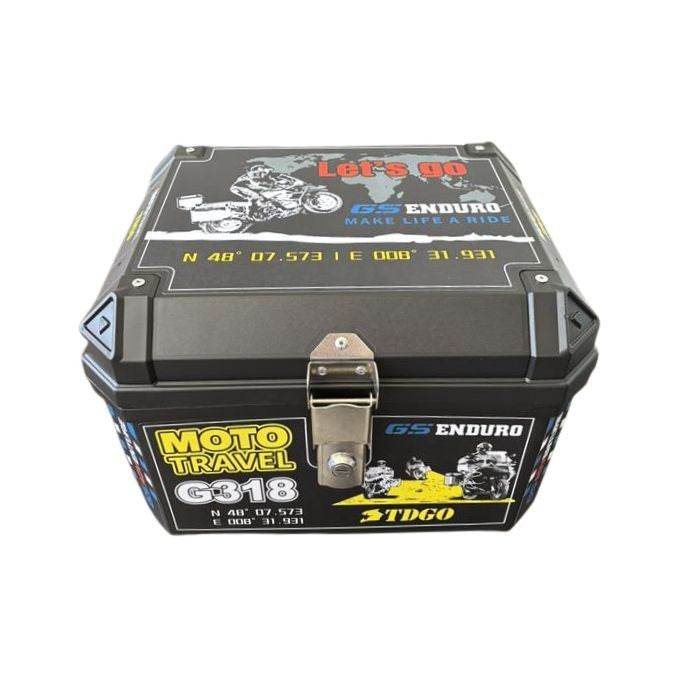 Куфар за Мотоциклет - Цветен - PA884 - 45 ЛИТРА