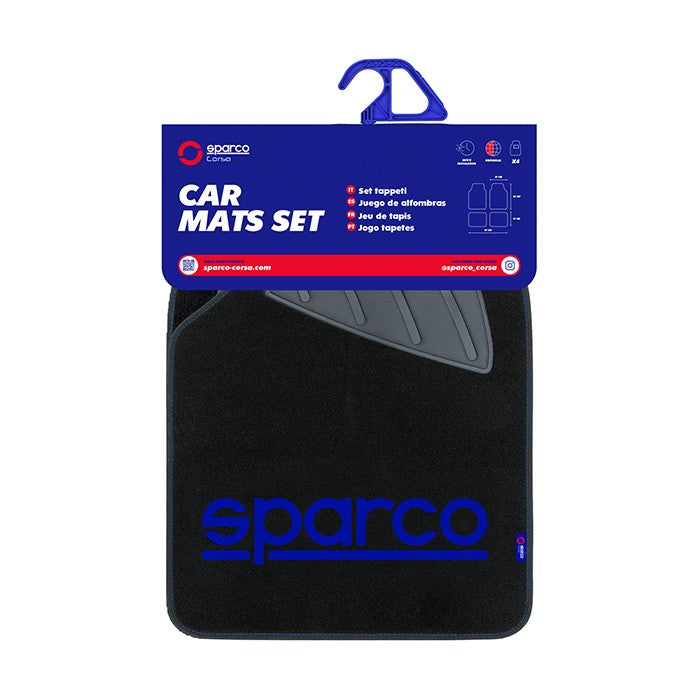 Стелки мокет SPC1901A Sparco Черни-Сини 4БР/К-Т