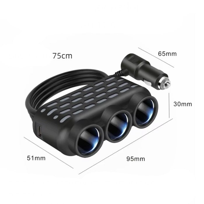 Разклонител за запалка с 3 гнезда - PG461