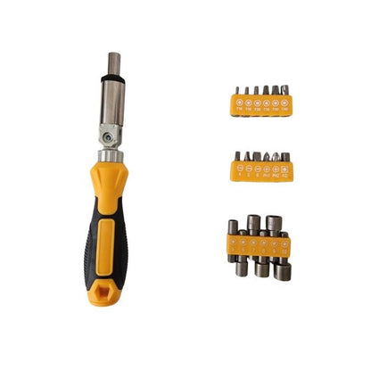 Отвертка с тресчотка PA1292 + накрайници - 19 бр. / к-т