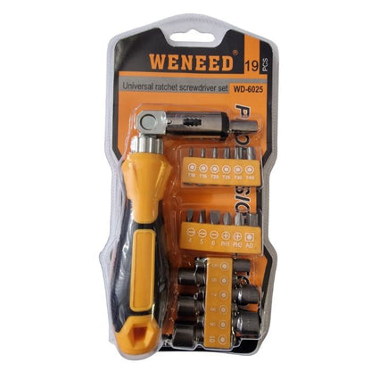 Отвертка с тресчотка PA1292 + накрайници - 19 бр. / к-т