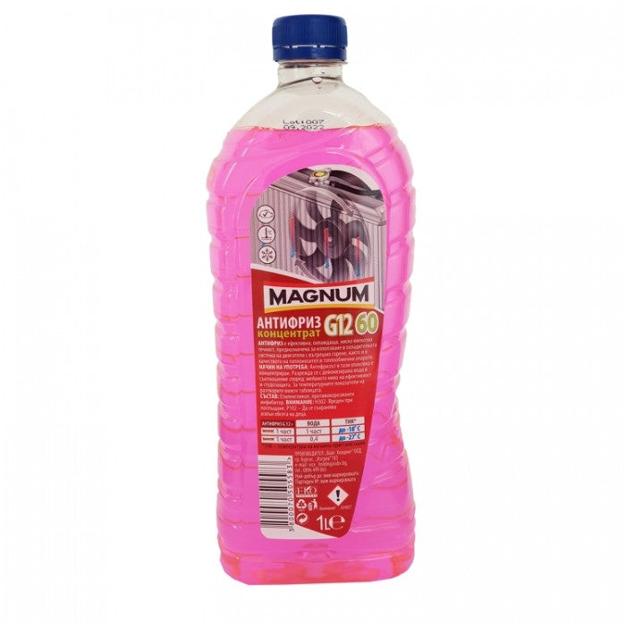 Антифриз концентрат 1 литър -  Magnum G12 до -60ºC - червен