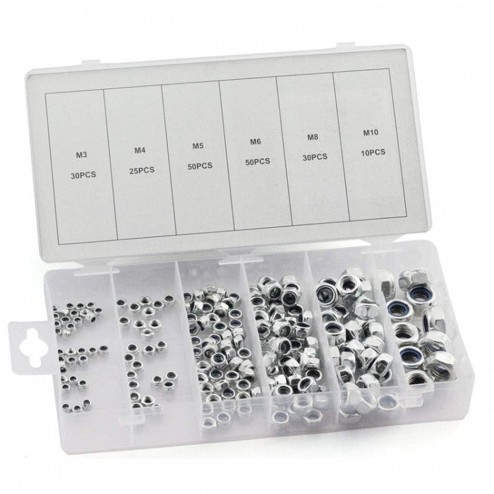 Кутия метални гайки 195 броя