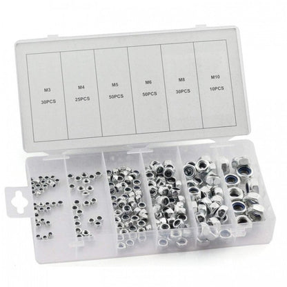 Кутия метални гайки 195 броя