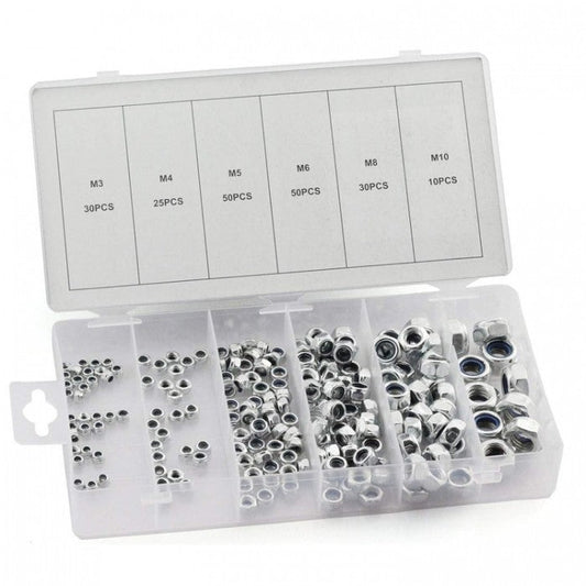 Кутия метални гайки 195 броя