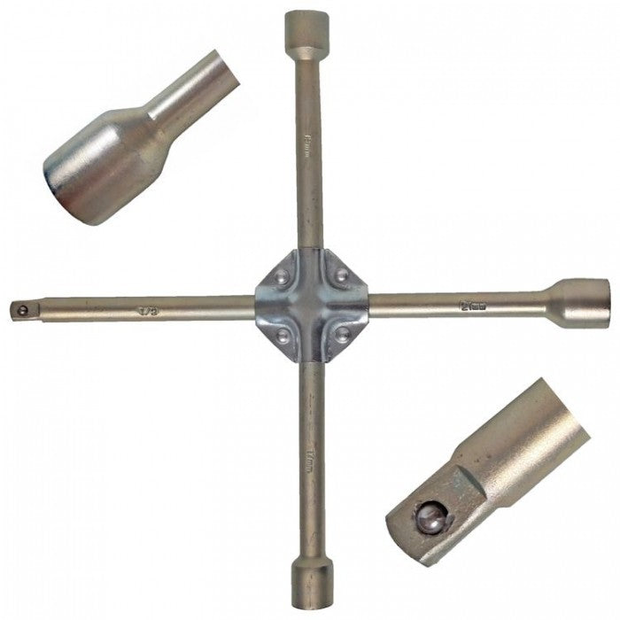 Усилен ключ за джанти кръстачка 2582 - 17-21мм и 1/2