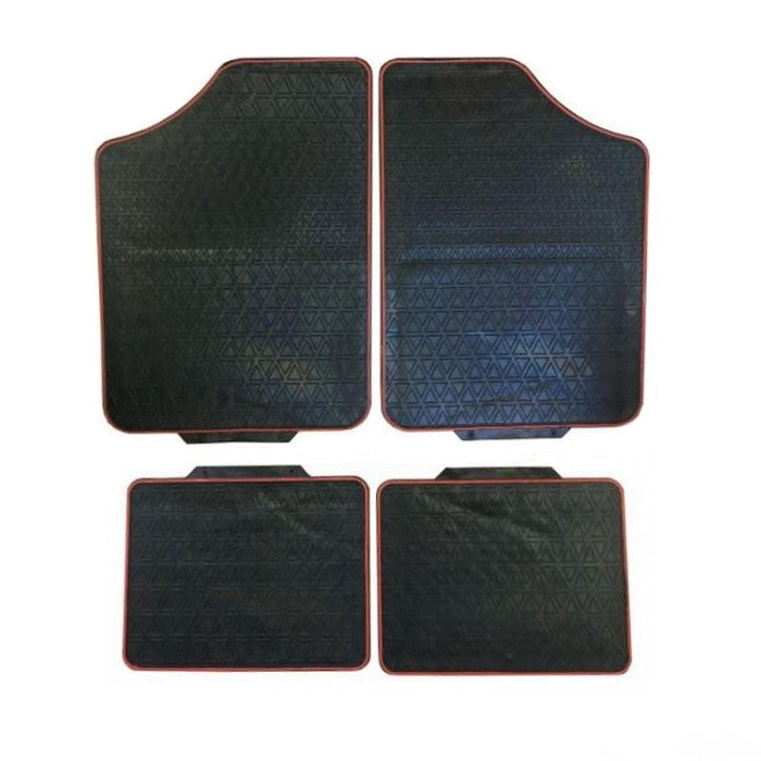 Гумени стелки универсални 2015-4бр/к-т - черни с червен кант