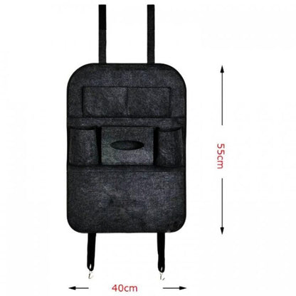 Текстилен органайзер за седалка - 2204 - черен