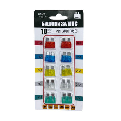 Бушон за автомобили - блистер 10бр.