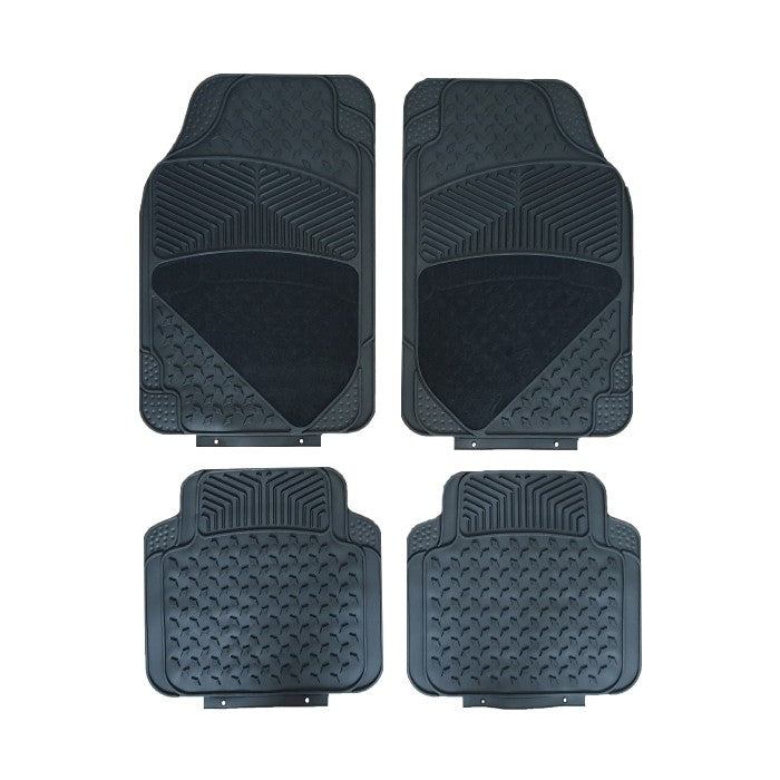 Гумени стелки с мокет универсални 3005 черни 4бр/к-т