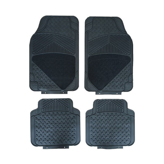Гумени стелки с мокет универсални 3005 черни 4бр/к-т