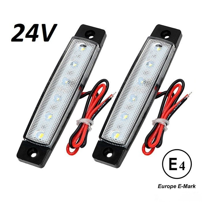 Диоден габарит с 6 LED диода - 24V бял