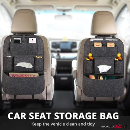 Текстилен органайзер за седалка - 2204 - сив